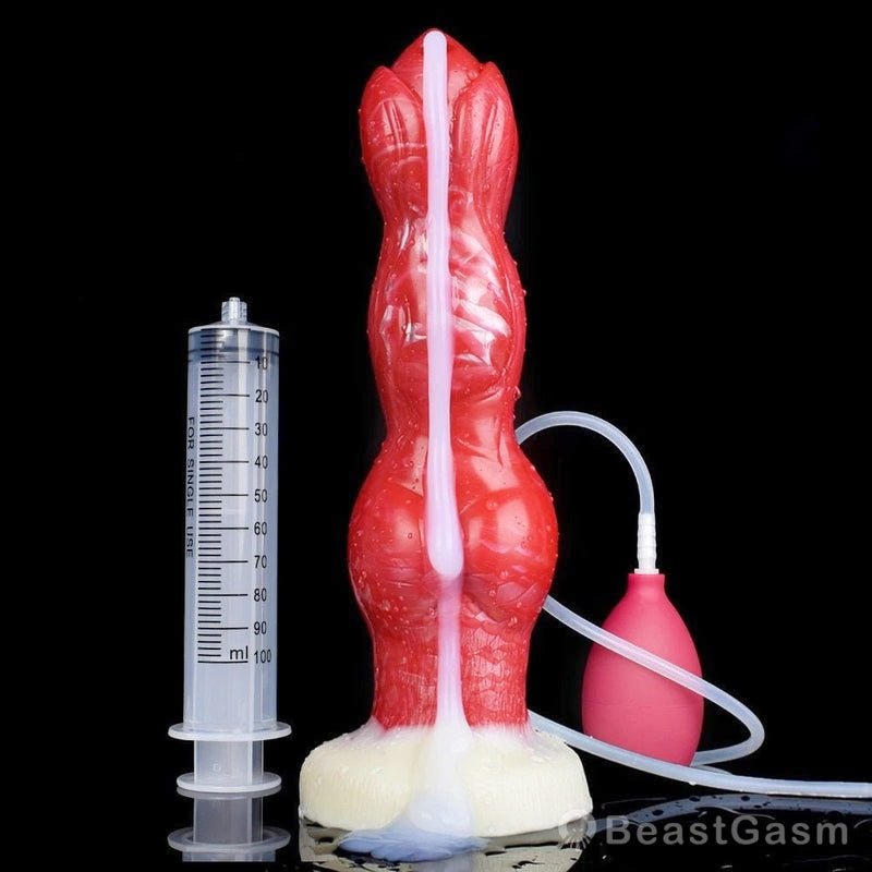 🐕 Realistic Ejaculating Dog Dildo – Thick Knot & Customizable Fun - BeastGasm